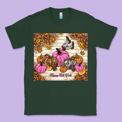 Happy Fall Y'all Cowgirl Classic Tee Designed By Tumblerdesignbyshophia