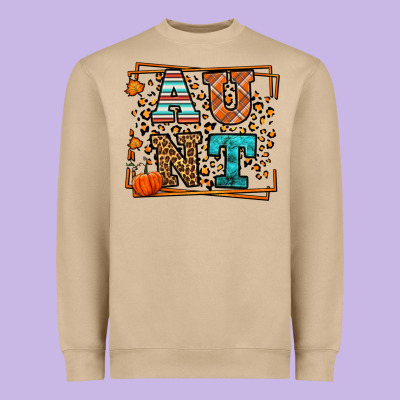 Autumn Leopard Aunt Heavyweight Sweatshirt Designed By Lillyallendesigns
