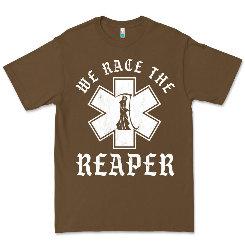 Emt, Ems And Paramedic We Race The Reaper Premium Tee by longCreatives | Teevron