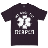 Plum Emt, Ems And Paramedic We Race the Reaper Premium Tee - longCreatives