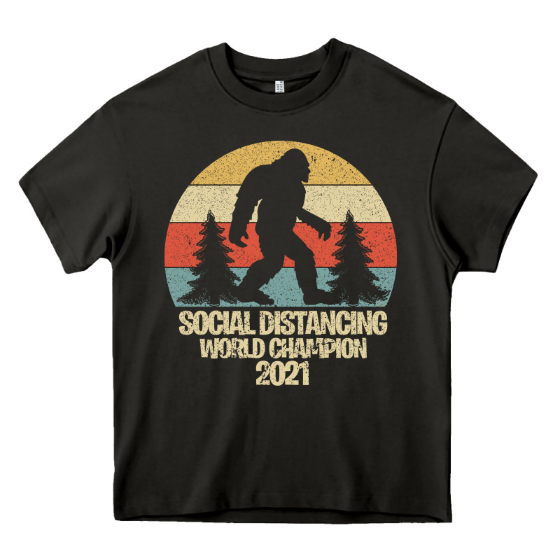 Bigfoot Social Distancing World Champion Heavy Core Tee by Bettercallsaul | Teevron