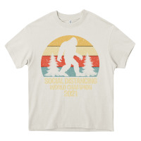 Cream Bigfoot Social Distancing World Champion Heavy Core Tee - Bettercallsaul