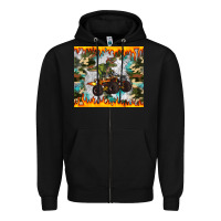 Black monster truck dinosaur t rex tumbler Zipper Hoodie - Artiststas