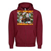 Burgundy monster truck dinosaur t rex tumbler Zipper Hoodie - Artiststas