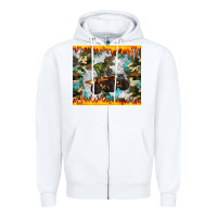 White monster truck dinosaur t rex tumbler Zipper Hoodie - Artiststas