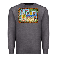 Charcoal Heather summer time pineapple and  beach Premium Sweatshirt - BarkalooDesign
