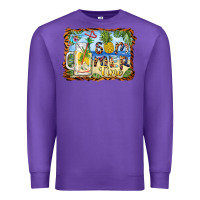 Purple summer time pineapple and  beach Premium Sweatshirt - BarkalooDesign
