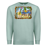 Seafoam summer time pineapple and  beach Premium Sweatshirt - BarkalooDesign