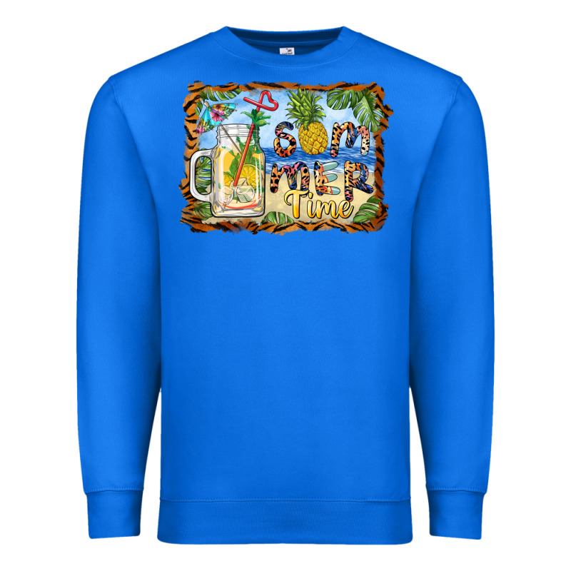 Summer Time Pineapple And  Beach Premium Sweatshirt by BarkalooDesign | Teevron