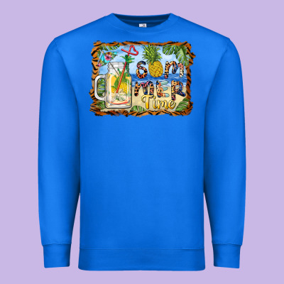 Summer Time Pineapple And  Beach Premium Sweatshirt Designed By Barkaloodesign