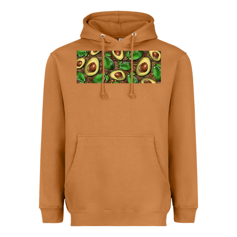 Avocados With Wood And Leopard Background 11 Oz Mug Heavyweight Hoodie by BarkalooDesign | Teevron