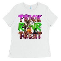 White Trick Rawr Treat Ladies Tee - texasbilliewilder