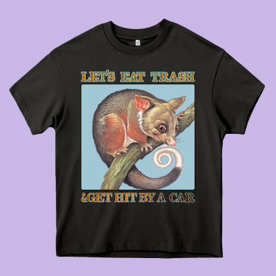 Let's Eat Trash & Get Hit By A Car Heavy Core Tee Designed By Bettercallsaul