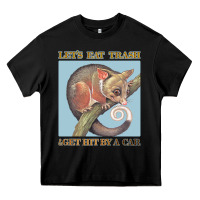 Black Let's Eat Trash & Get Hit By A Car Heavy Core Tee - Bettercallsaul