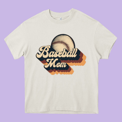 Baseball Mom Heavy Core Tee Designed By Jahusdesignshop