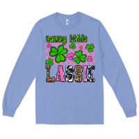 Colony Blue St. Patrick's Day Sassy little lassie Long Sleeve Tee - OliviaCreatesArt