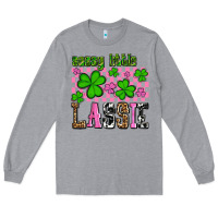 Heather Grey St. Patrick's Day Sassy little lassie Long Sleeve Tee - OliviaCreatesArt