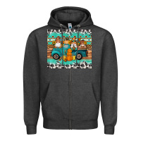 Charcoal Heather western fall truck gnomes tumbler Zipper Hoodie - Artiststas