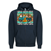 Navy western fall truck gnomes tumbler Zipper Hoodie - Artiststas