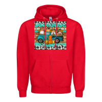 Red western fall truck gnomes tumbler Zipper Hoodie - Artiststas