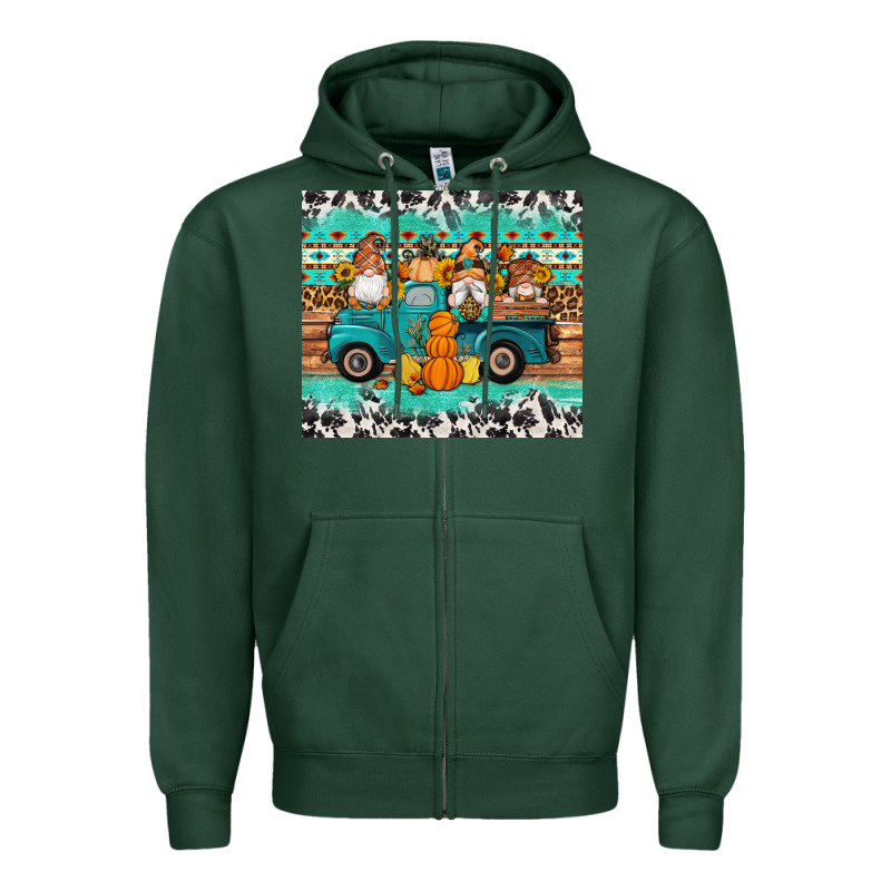 Western Fall Truck Gnomes Tumbler Zipper Hoodie by Artiststas | Teevron