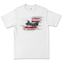 White CH-47 Chinook Helicopter USA Flag Helicopter Pilot Gifts Premium Tee - longCreatives