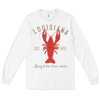 White Louisiana Crawfish T Laissez le bon temps rouler Long Sleeve Tee - longCreatives