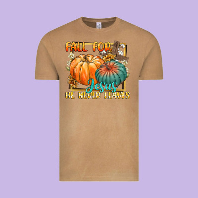 Fall For Jesus He Never Fails Vintage Tee Designed By Cowgirlartshop