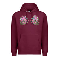 Burgundy easter hands skeleton Premium Hoodie - Jasminsmagicworld