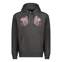 Charcoal Heather easter hands skeleton Premium Hoodie - Jasminsmagicworld