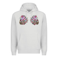 Dove Grey easter hands skeleton Premium Hoodie - Jasminsmagicworld