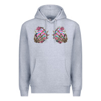 Heather Grey easter hands skeleton Premium Hoodie - Jasminsmagicworld