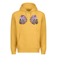 Mustard easter hands skeleton Premium Hoodie - Jasminsmagicworld