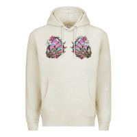 Oatmeal Heather easter hands skeleton Premium Hoodie - Jasminsmagicworld