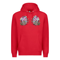 Red easter hands skeleton Premium Hoodie - Jasminsmagicworld