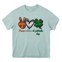 Peace Love St Patrick's Day Heavy Core Tee | Teevron