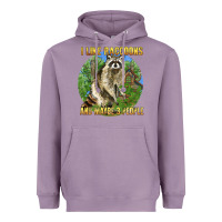 Lavender i like raccoons and 3 people Heavyweight Hoodie - BarkalooDesign