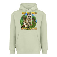 Matcha i like raccoons and 3 people Heavyweight Hoodie - BarkalooDesign