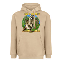 Mushroom i like raccoons and 3 people Heavyweight Hoodie - BarkalooDesign