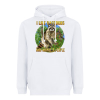 White i like raccoons and 3 people Heavyweight Hoodie - BarkalooDesign