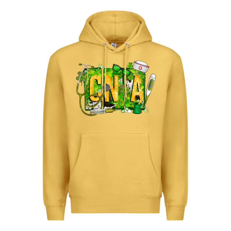 St. Patricks Day Cna Premium Hoodie by CowhideDigitalArt | Teevron