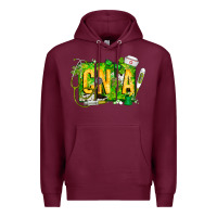 Burgundy St. Patricks Day Cna Premium Hoodie - CowhideDigitalArt