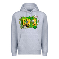 Heather Grey St. Patricks Day Cna Premium Hoodie - CowhideDigitalArt