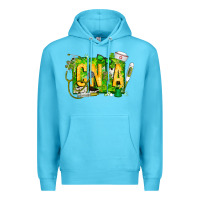 Ocean Blue St. Patricks Day Cna Premium Hoodie - CowhideDigitalArt
