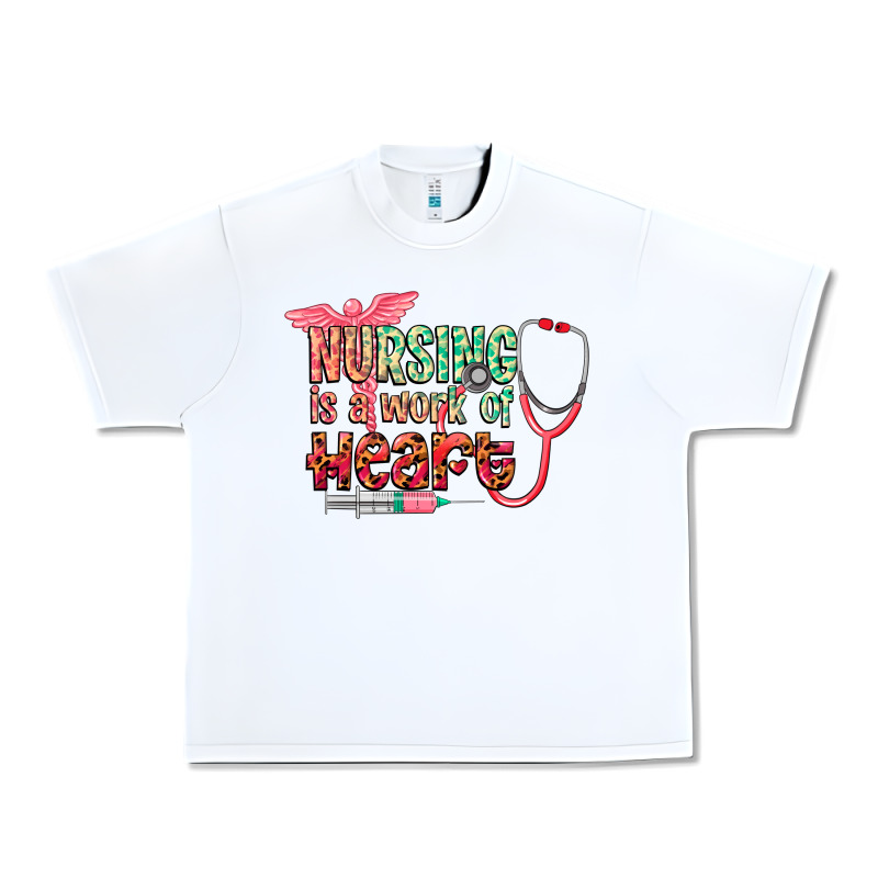 Nursing Is A Work Of Heart Urban Heavy Tee by CowGirlArtShop | Teevron