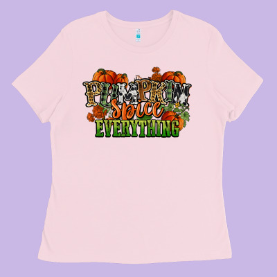 Pumpkin Spice Everything Fall Ladies Tee Designed By Nancycooperartshop