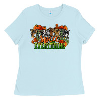 Baby Blue pumpkin spice everything fall Ladies Tee - NancyCooperArtShop
