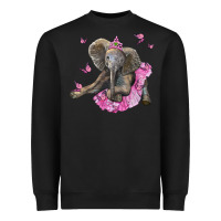 Black baby elephant with tutu Heavyweight Sweatshirt - LillyAllenDesigns