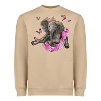 Baby Elephant With Tutu Heavyweight Sweatshirt | Teevron