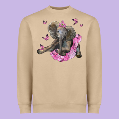 Baby Elephant With Tutu Heavyweight Sweatshirt Designed By Lillyallendesigns